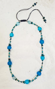 AQUA & MIDNIGHT CANDY NECKLACE - Stainless steel