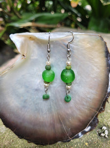 EMERALD CANDY EARRINGS - Stainless steel