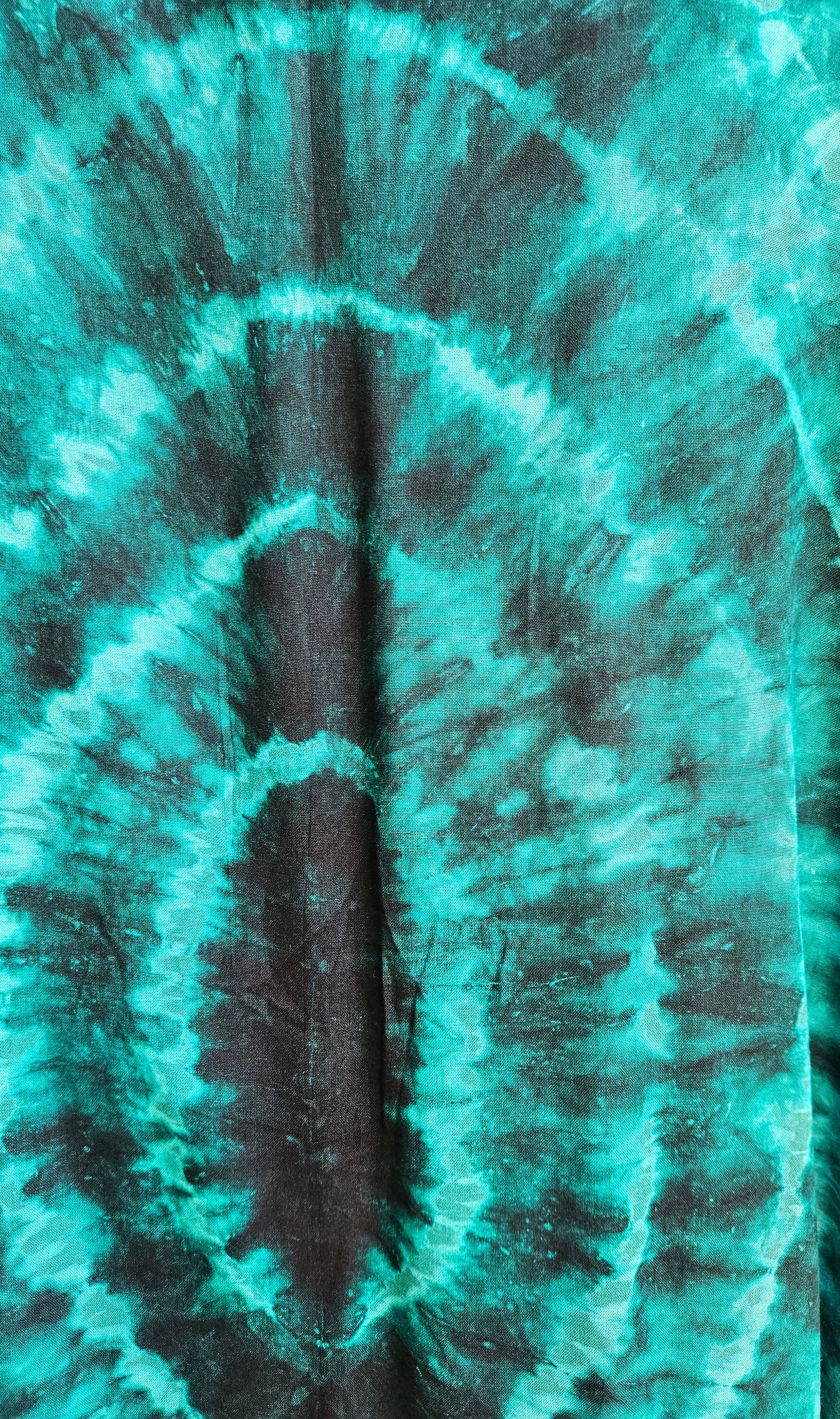 Batikk-kimono i turkis-grønn