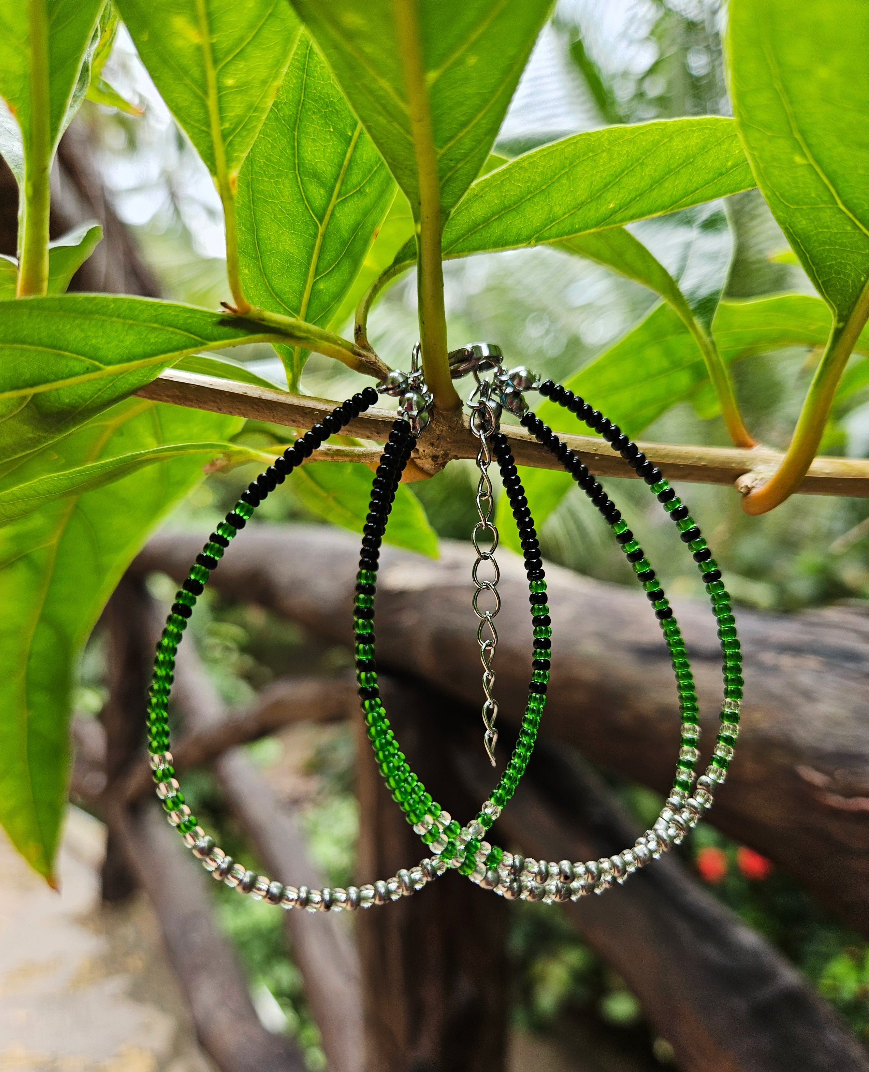 Mermaid - Armbånd i sølv og grønt