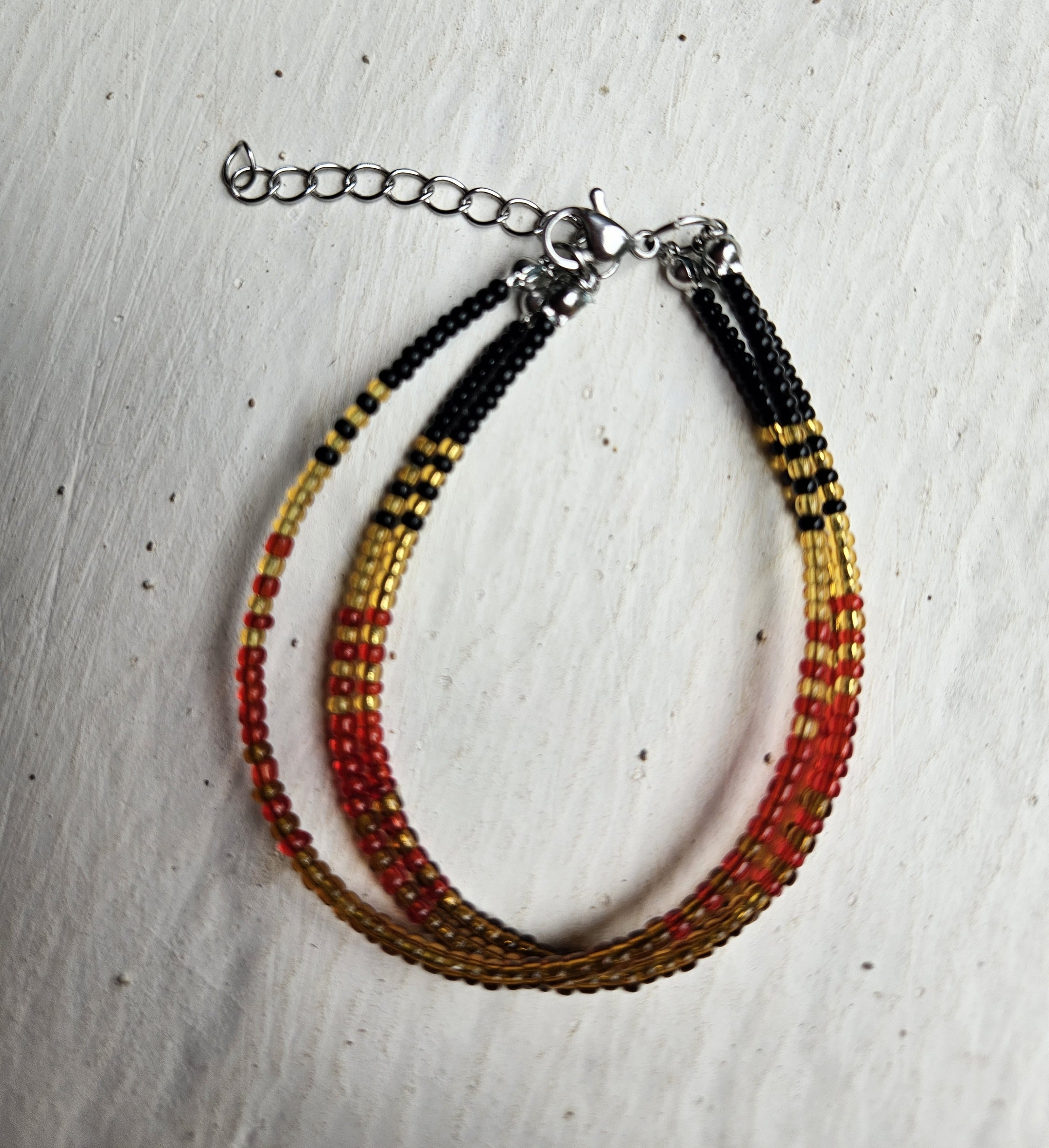 Mermaid - Armbånd i rødt og gull