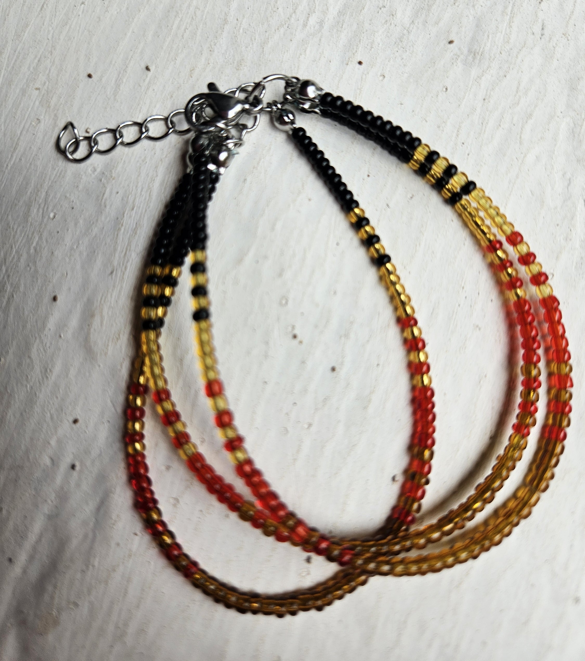 Mermaid - Armbånd i rødt og gull