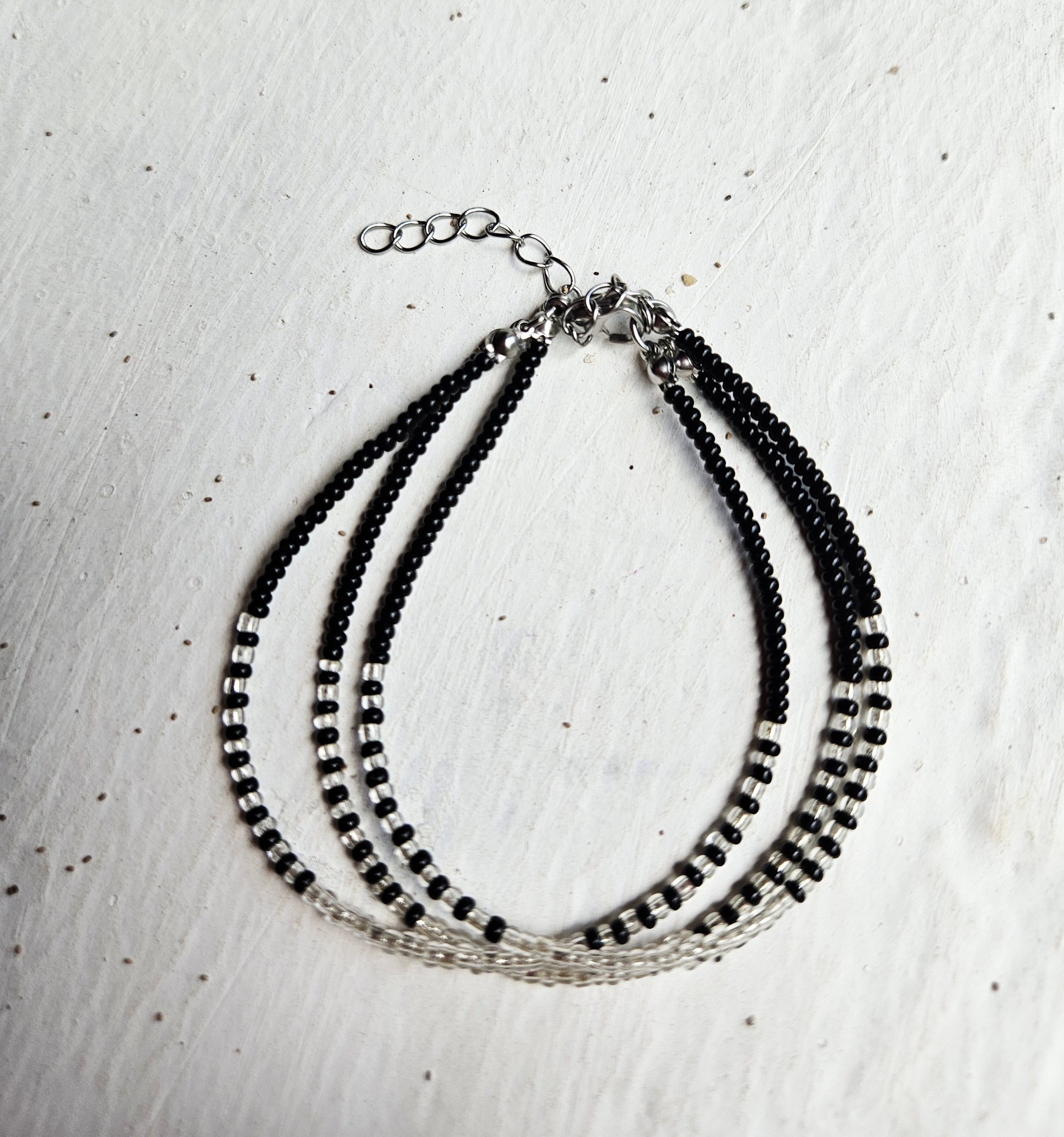 Mermaid - Armbånd i sølv og sort