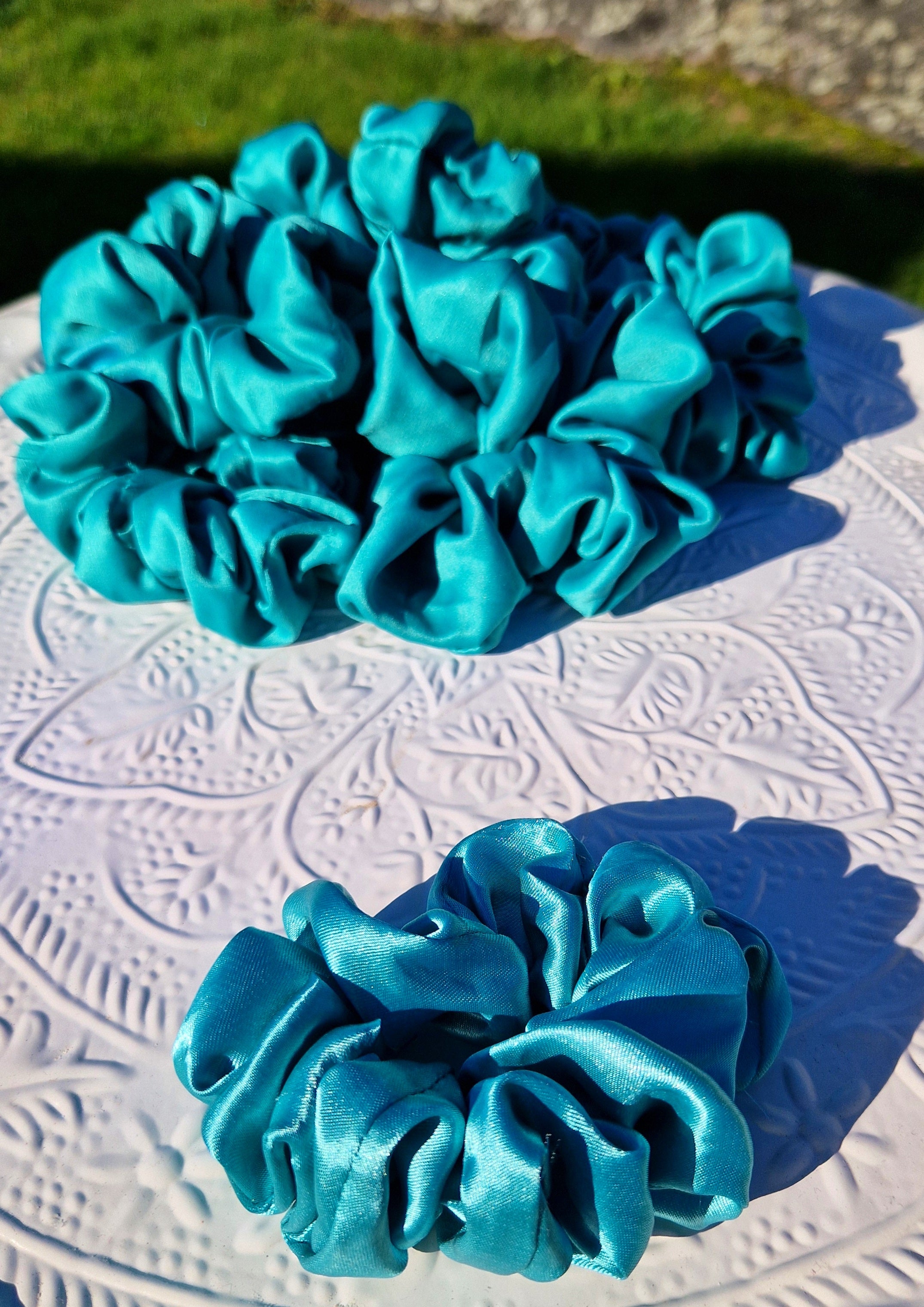 Schrunchies - Turkis/akvamarin